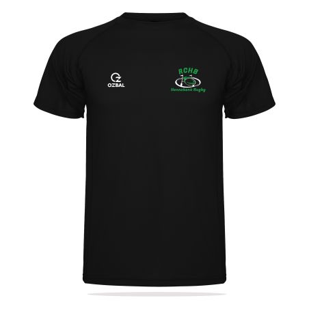 T-SHIRT ECHAUFFEMENT NOIR - FEMME - R0423 - RC HENNEBONT BLAVET