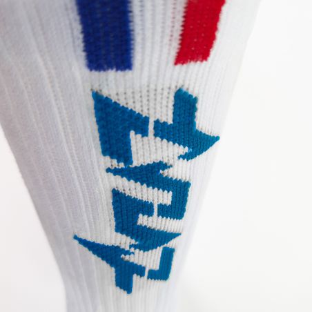 CHAUSSETTES MI-HAUTES OZBAL EVO PULSE – BLANC/BLEU