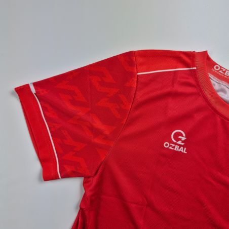 MAILLOT ECHAUFFEMENT HOMME OZBAL EVO PULSE – Manches Courtes - ROUGE