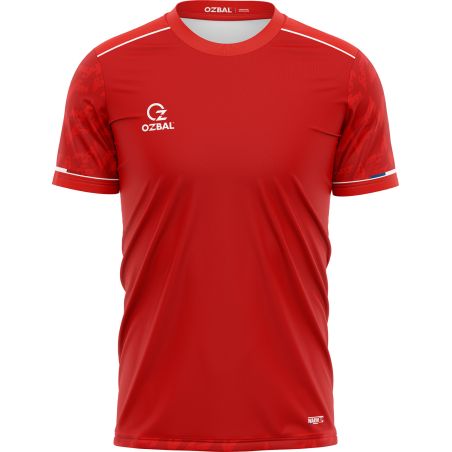 MAILLOT ECHAUFFEMENT HOMME OZBAL EVO PULSE – Manches Courtes - ROUGE