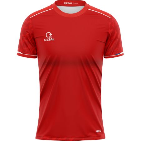 MAILLOT ECHAUFFEMENT FEMME OZBAL EVO PULSE – Manches Courtes - ROUGE