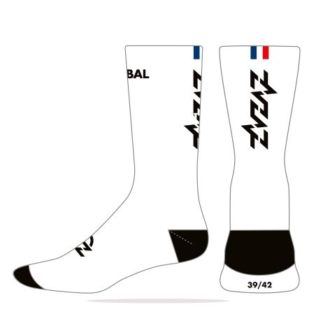 CHAUSSETTES BASKETBALL EVO PULSE Blanc/Noir - AKOZ-800MHP - HERBADILLA BASKET