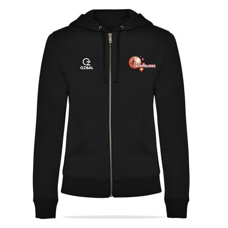 SWEAT ZIPPÉ CAPUCHE COTON FEMME - R6425 - HERBADILLA BASKET