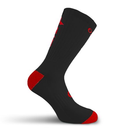 CHAUSSETTES BASKETBALL EVO PULSE Noir/Rouge - AKOZ-800MHP - HERBADILLA BASKET