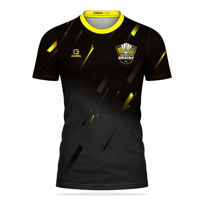 MAILLOT PRIMO PRINT MC Homme / Enfant - BUOZ-700SRH/E - BRAINS BADMINTON