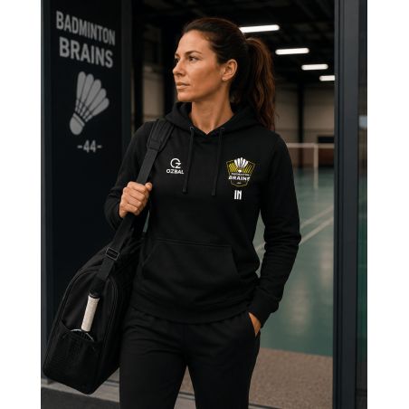 SWEAT CAPUCHE Femme- R1068 - BRAINS BADMINTON