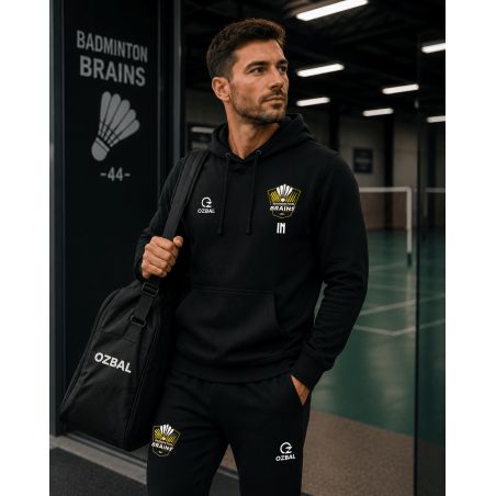 SWEAT CAPUCHE Homme / Enfant - R1067H/E - BRAINS BADMINTON