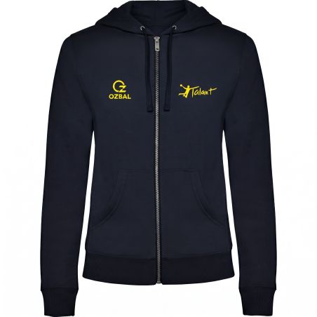SWEAT ZIPPÉ CAPUCHE COTON BRODÉ Femme - R6425 - HBC TALANT
