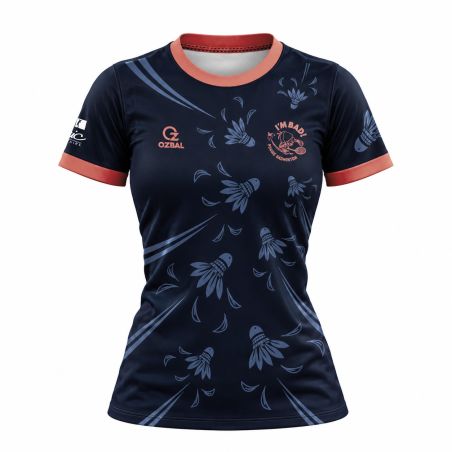 MAILLOT PRIMO PRINT MC Femme - BUOZ-700SRF - PORNIC BADMINTON