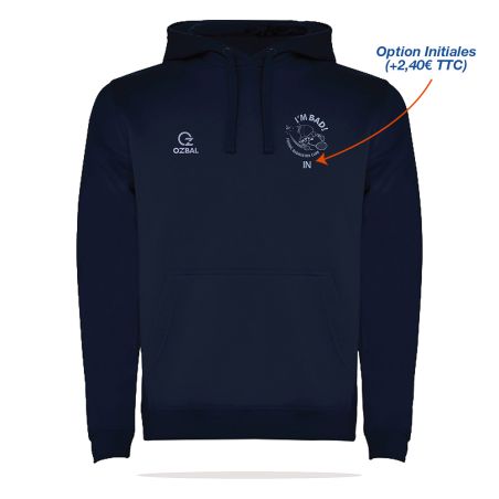 SWEAT COTON CAPUCHEHomme / Enfant - R1067H/E - PORNIC BADMINTON
