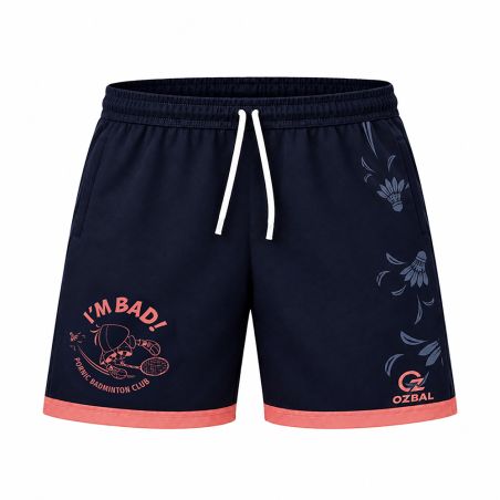 SHORT PRIMO PRINT Femme - BUOZ-600SRF - PORNIC BADMINTON