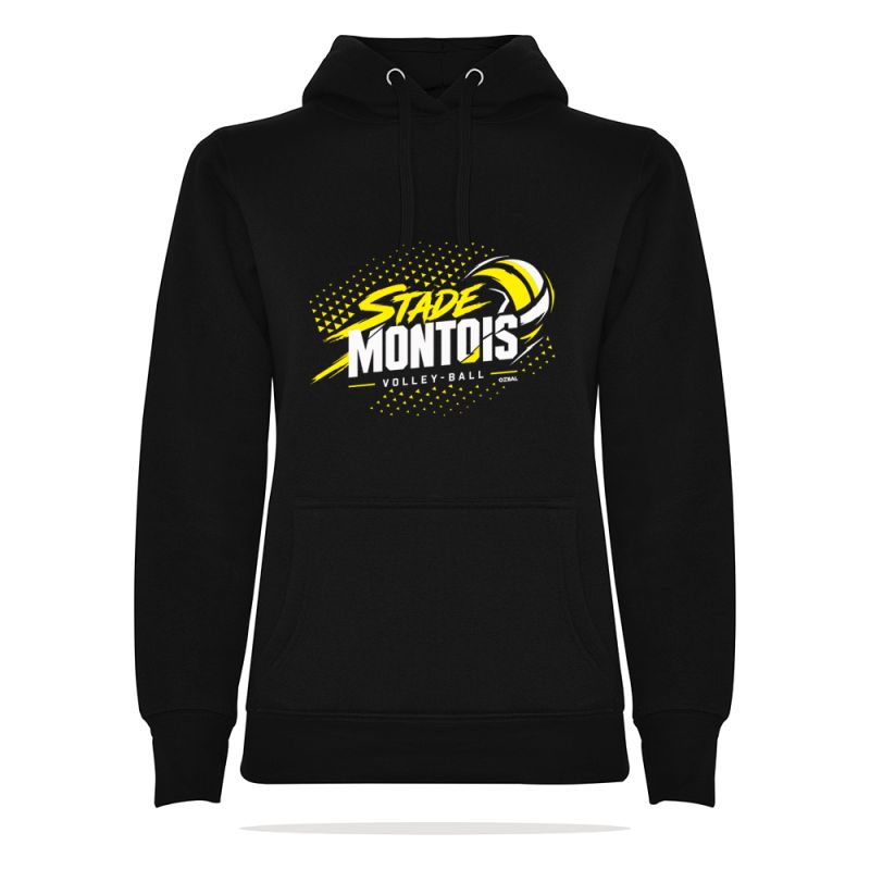 SWEAT CAPUCHE COTON Femme - R1068F - STADE MONTOIS VOLLEY