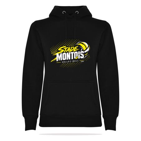 SWEAT CAPUCHE COTON Femme - R1068F - STADE MONTOIS VOLLEY