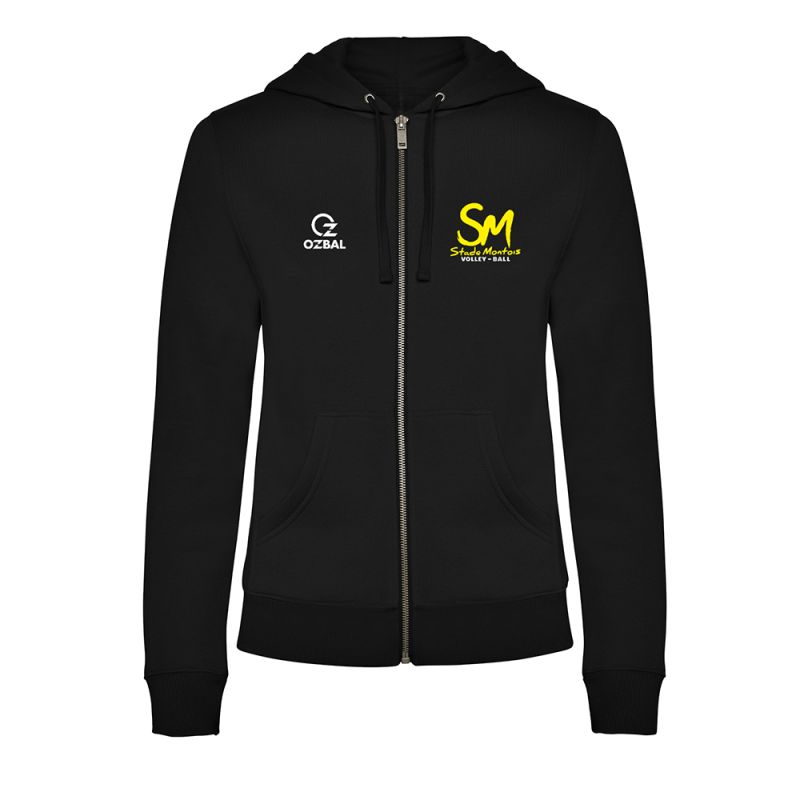 SWEAT ZIPPÉ CAPUCHE COTON BRODÉ Femme - R6425 - STADE MONTOIS VOLLEY