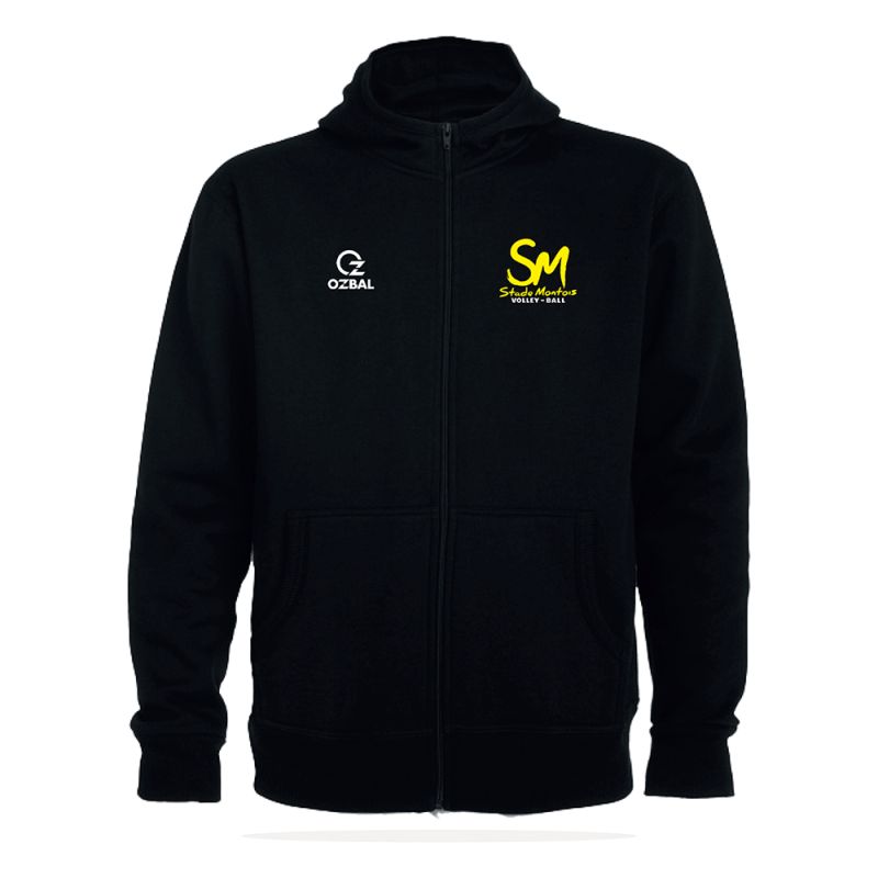 SWEAT ZIPPÉ CAPUCHE COTON BRODÉ  Homme / Enfant - R6421H/E - STADE MONTOIS VOLLEY