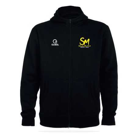 SWEAT ZIPPÉ CAPUCHE COTON BRODÉ  Homme / Enfant - R6421H/E - STADE MONTOIS VOLLEY