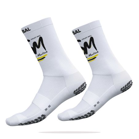 CHAUSSETTES HANDBALL AVEC GRIP MI-HAUTES ELITE Sublimées - PA094 - STADE MONTOIS VOLLEY