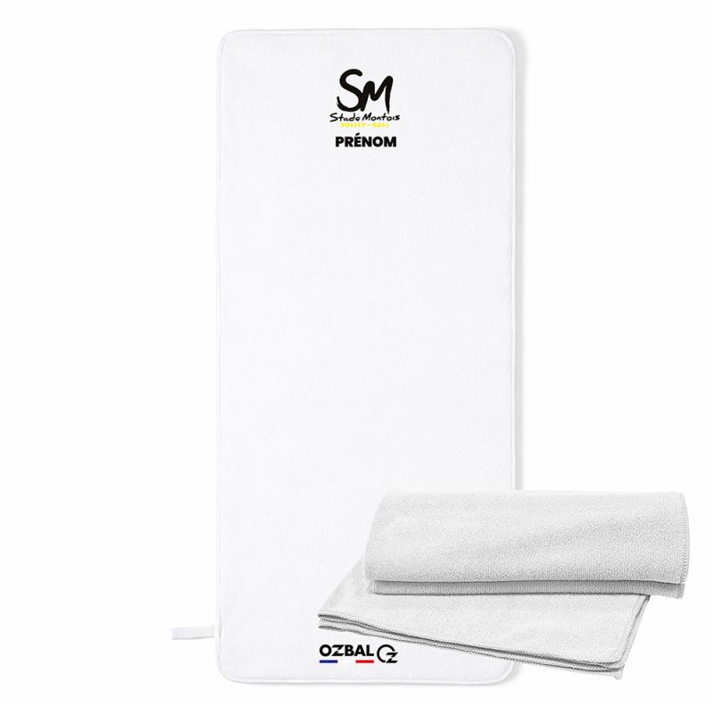 SERVIETTE SPORT EPONGE BRODÉE 60 x 145 - R7100G - STADE MONTOIS VOLLEY