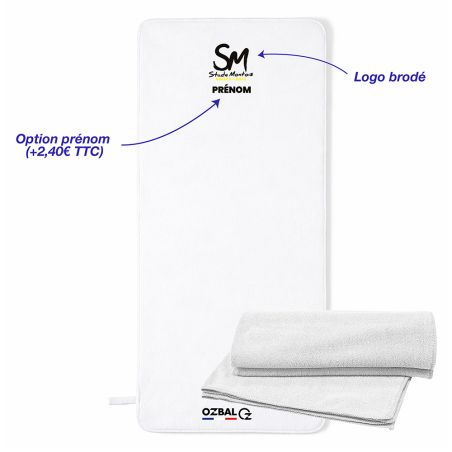 SERVIETTE SPORT EPONGE BRODÉE 60 x 145 - R7100G - STADE MONTOIS VOLLEY