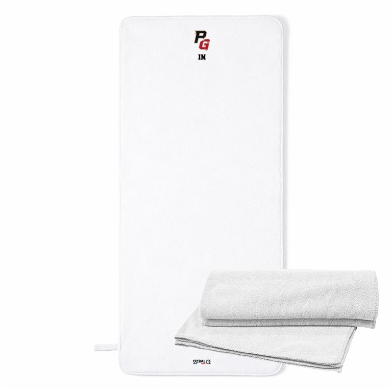 SERVIETTE SPORT EPONGE BRODÉE  60 x 145 - R7100G - ASBPG BASKET
