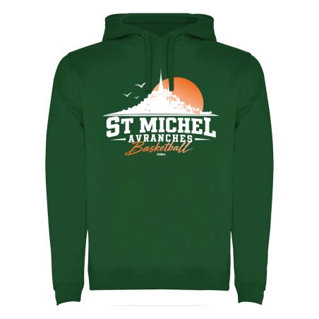 SWEAT COTON CAPUCHEUNISEXE - R1067 -ST MICHEL D'AVRANCHES BASKET