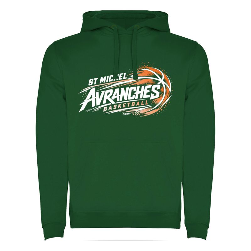SWEAT COTON CAPUCHE  UNISEXE - R1067 - ST MICHEL D'AVRANCHES BASKET