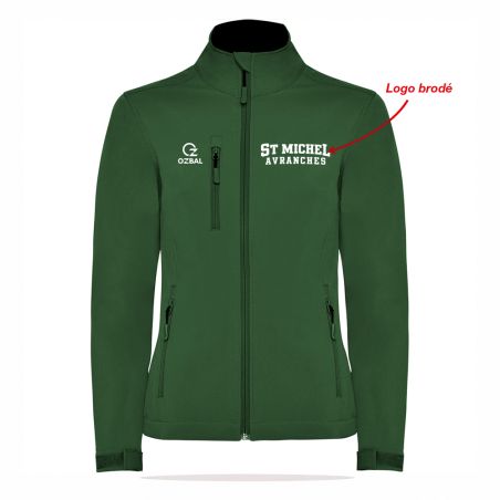 VESTE SOFTSHELL BRODÉE Femme - R6437 - ST MICHEL D'AVRANCHES BASKET