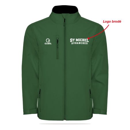 VESTE SOFTSHELL BRODÉE Homme - R6436H - ST MICHEL D'AVRANCHES BASKET