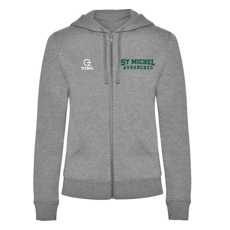 SWEAT ZIPPÉ CAPUCHE COTON BRODÉ Femme - R6425 - ST MICHEL D'AVRANCHES BASKET