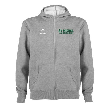 SWEAT ZIPPÉ CAPUCHE COTON BRODÉ Homme / Enfant - R6421H/E - ST MICHEL D'AVRANCHES BASKET