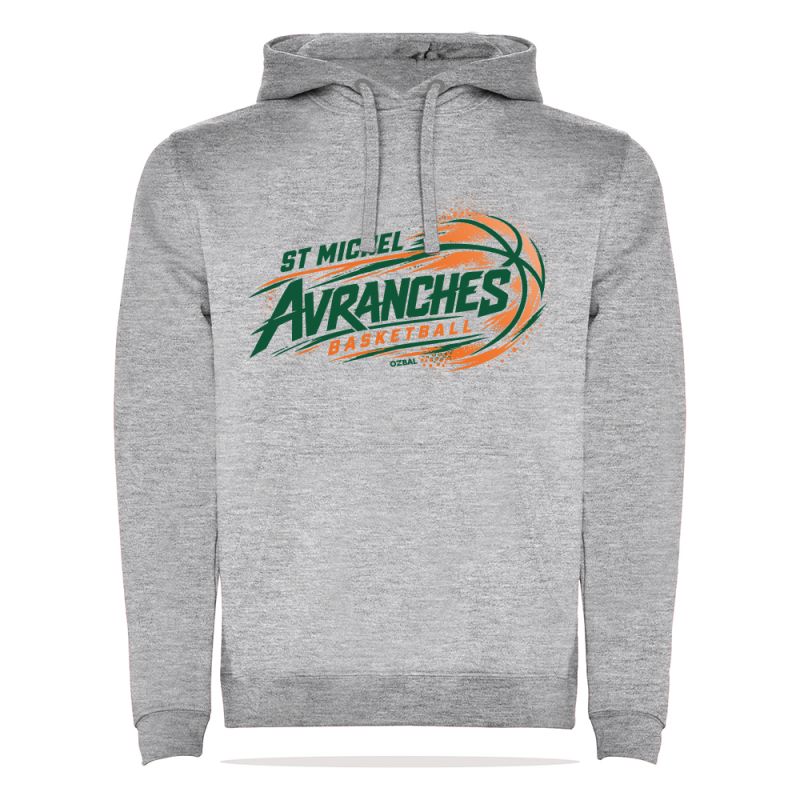 SWEAT COTON CAPUCHE  Homme / Enfant - R1067H/E -ST MICHEL D'AVRANCHES BASKET
