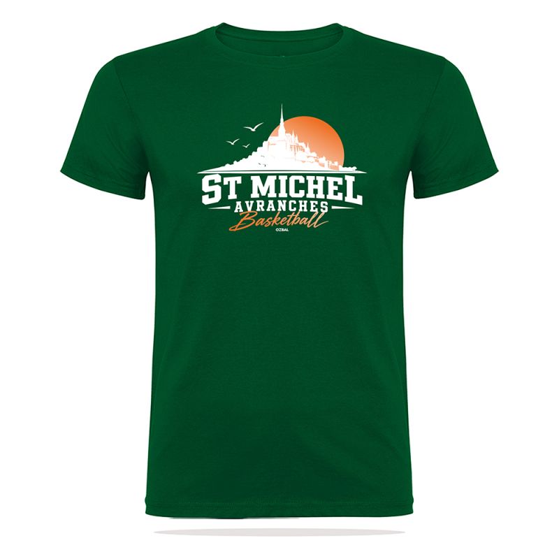 T-SHIRT COTON 155g Homme / Enfant - R6554 - ST MICHEL D'AVRANCHES BASKET