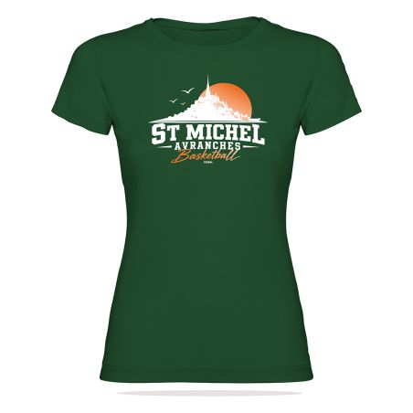 T-SHIRT COTON 155g Femme - R6627/R6646 - ST MICHEL D'AVRANCHES BASKET
